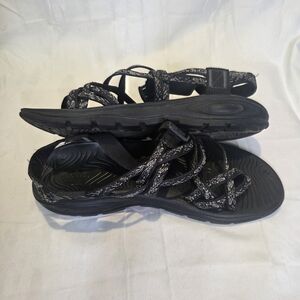 Chaco Women's ZX Black and Gray Classic Sandals with Dual Adjustable Straps Sz 9